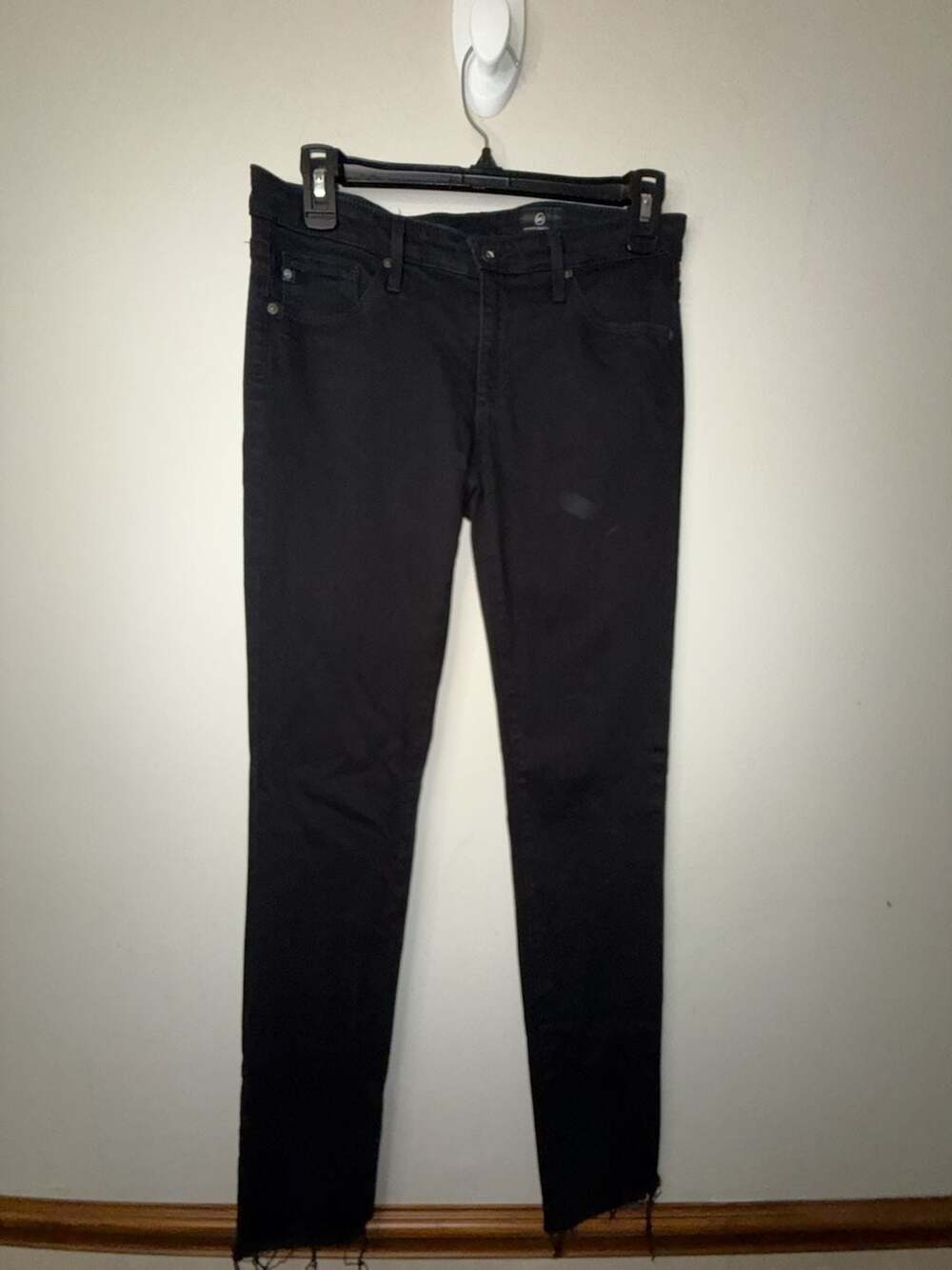 AG Adriano Goldschmied The Stilt Cigarette Leg Black Jeans